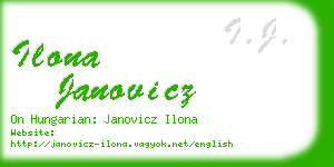 ilona janovicz business card